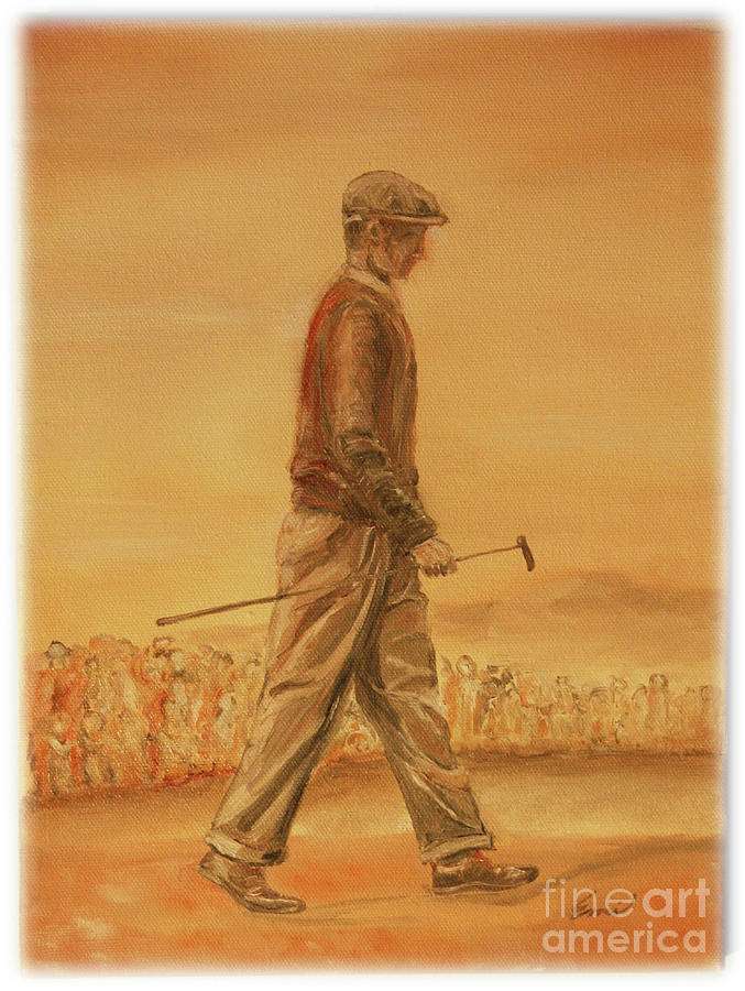 Classic Golf Young Golfer Painting by Emi Varga Fine Art America