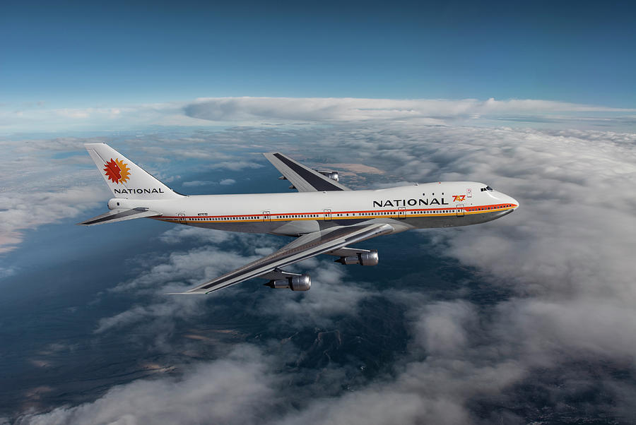 Classic National Airlines Boeing 747-135 Digital Art by Erik Simonsen