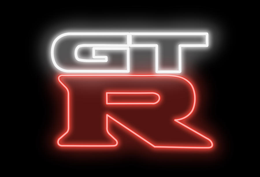 Classic Nissan GTR Neon Sign Digital Art by Ricky Barnard