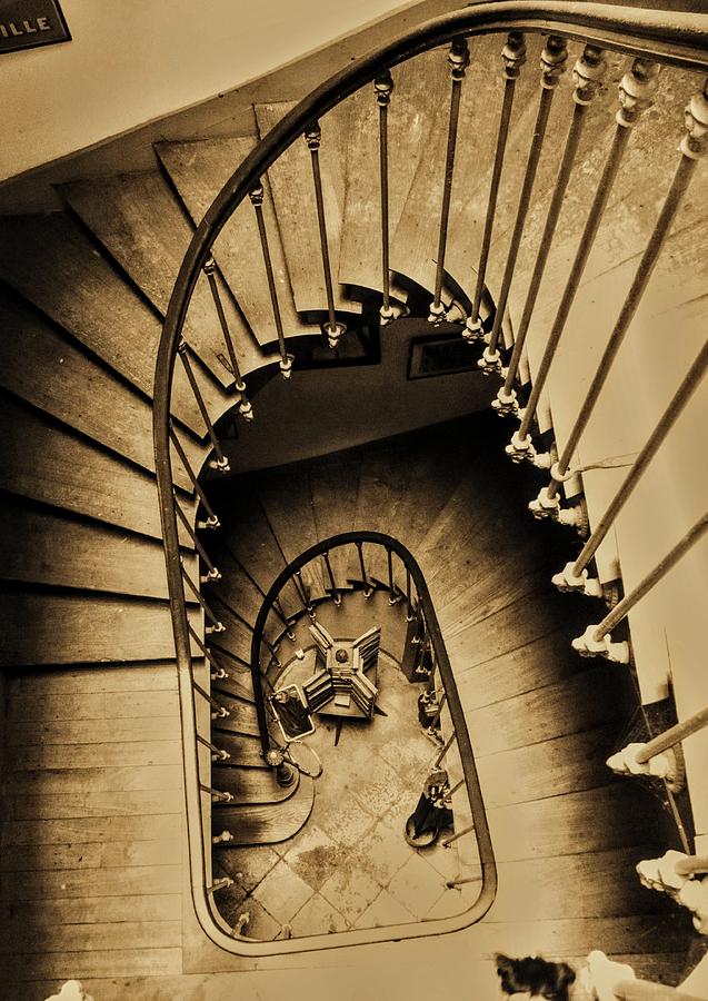 Classic old staircase-France Photograph by Duncan Davies