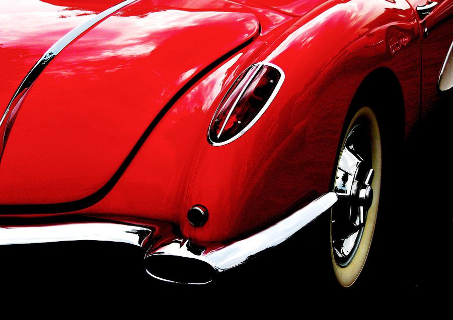 Classic Red Corvette Photograph by Angela Davies