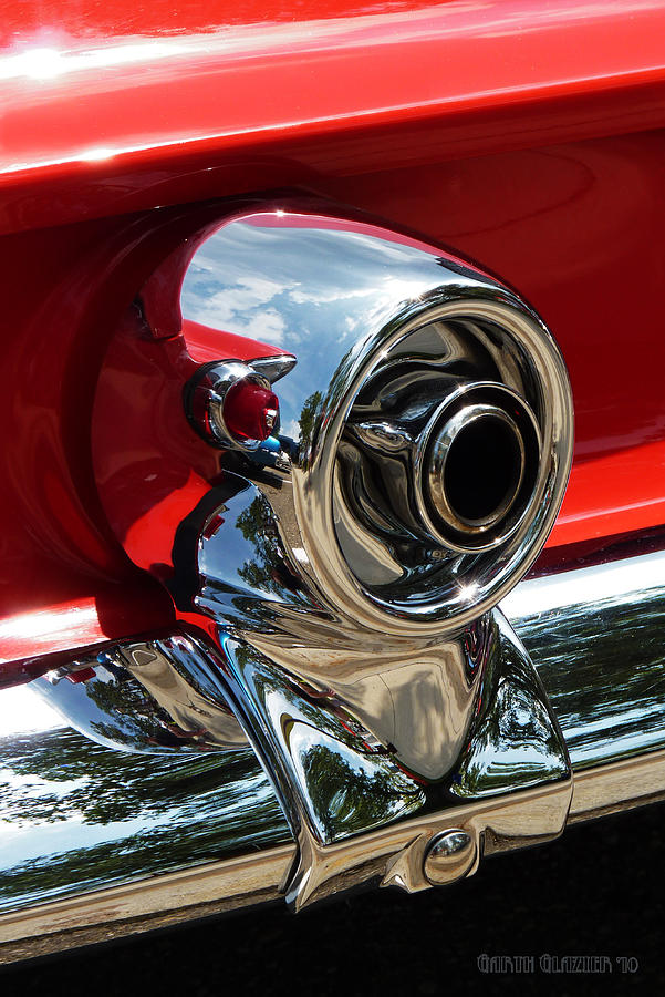 Bumper Photograph - Classic Red Corvette by Garth Glazier