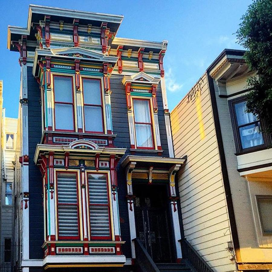 Architecture Photograph - San Francisco victorian by Eugene Evon