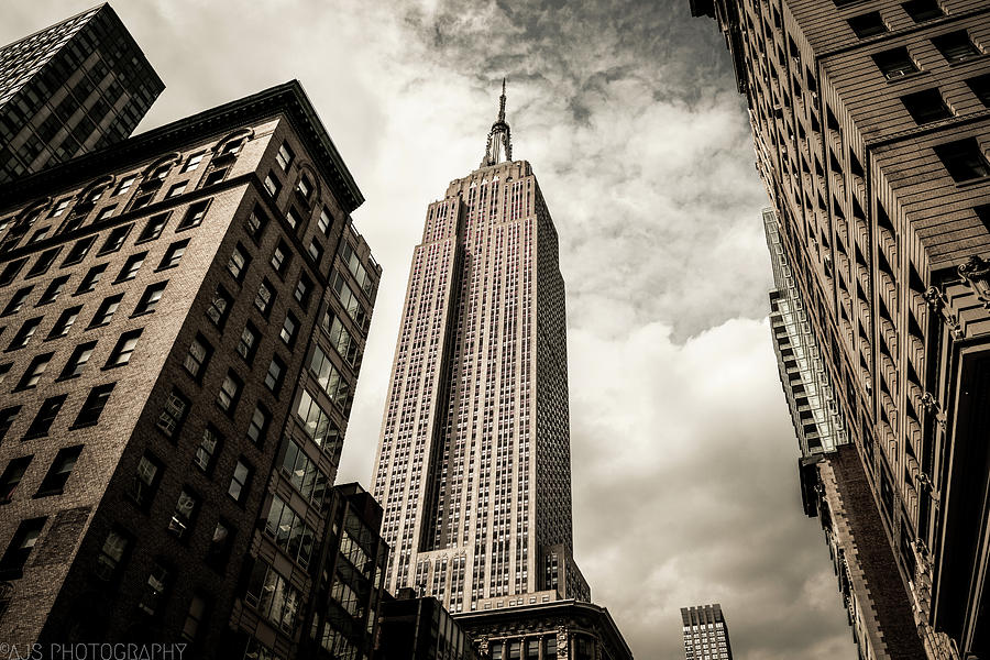 Empire State Building Photograph - Classic Tower by AJS Photography