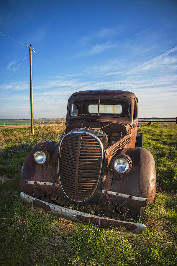 Classic Truck on the Prairie Photograph by Bill Cubitt