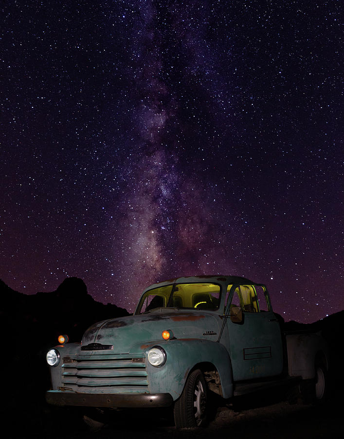 Classic Truck Under the Milky Way Photograph by James Sage