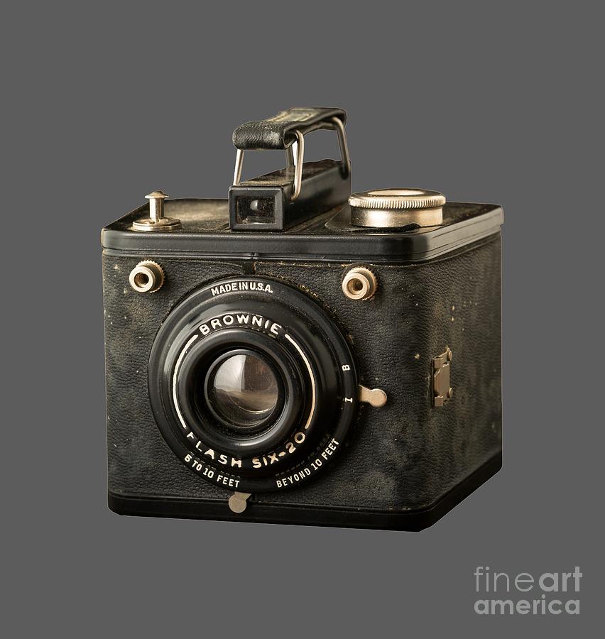 Classic Vintage Kodak Brownie Camera Tee Photograph by Edward Fielding