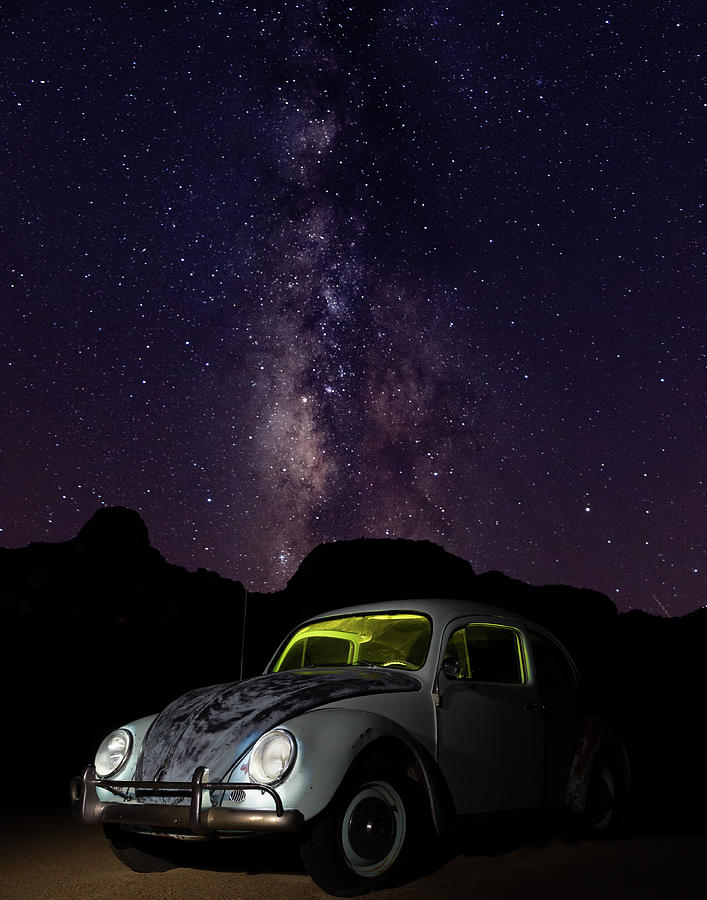 Classic VW Bug Under the Milky Way Photograph by James Sage