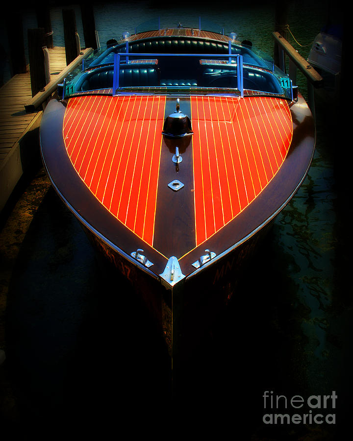 Boat Photograph - Classic Wooden Boat by Perry Webster