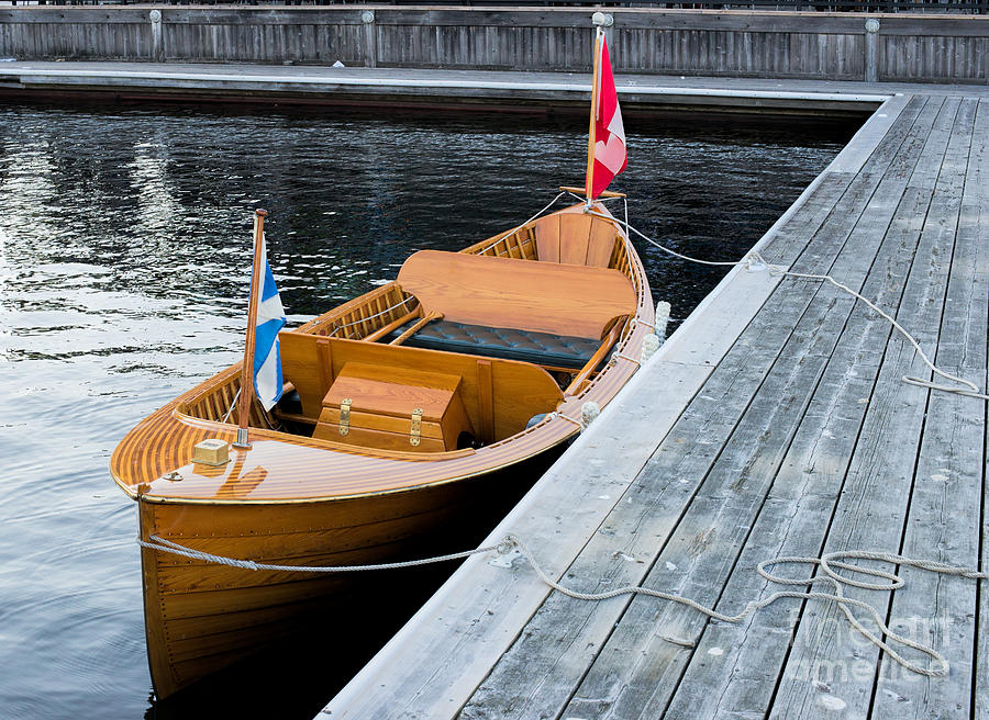Classic wooden Muskoka boat  Photograph by Les Palenik
