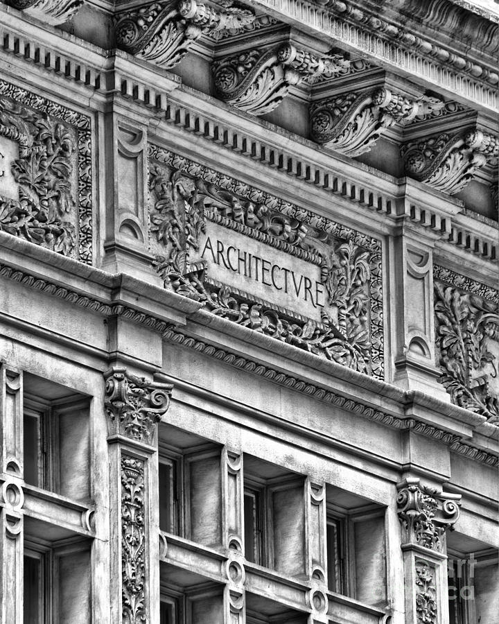 Classical architectural details Photograph by Bob Estremera