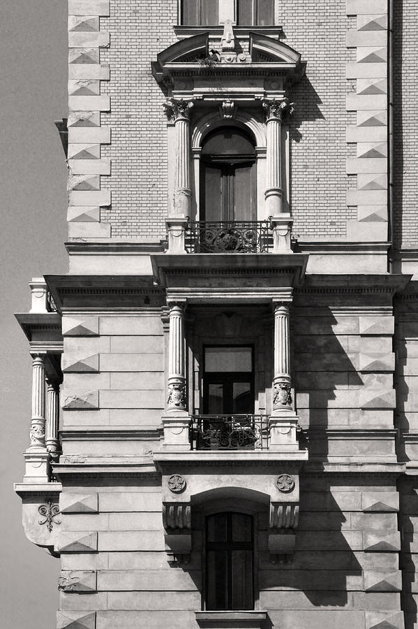 Classical Balcony Budapest Photograph by James Dougherty Classical Balcony Budapest Photograph by James Dougherty