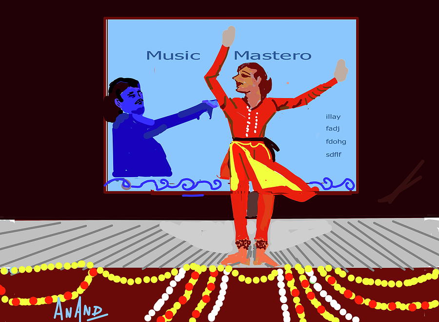 Classical Male Dancer Digital Art by Anand Swaroop Manchiraju