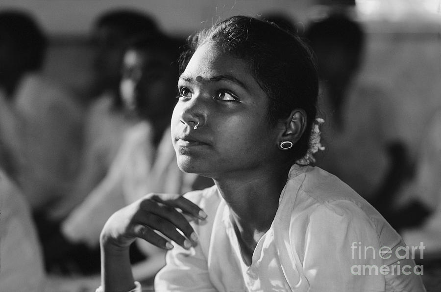 Classroom in India Girl Student Photograph by Wernher Krutein