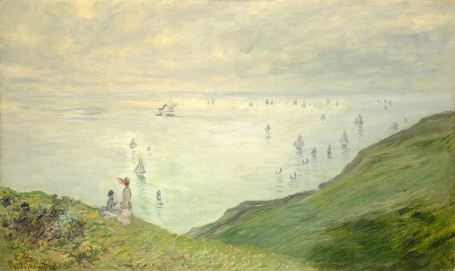 Claude Monet French, 1840-1926, Cliffs at Pourville 1882 Painting by Celestial Images