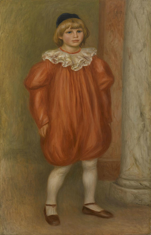 Claude Renoir in Clown Costume Painting by Auguste Renoir