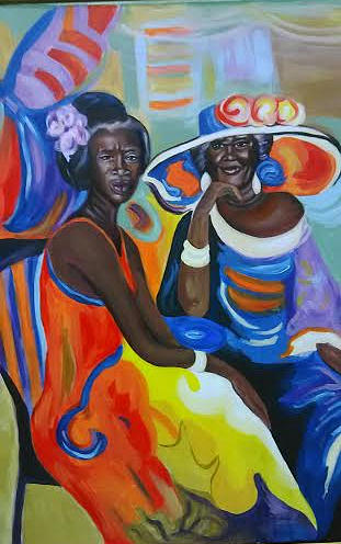 Claudia and Rosetta Painting by Shonna McDaniels - Fine Art America