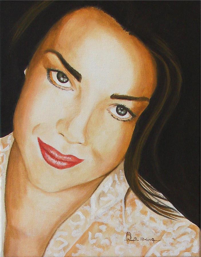 Claudia Christian Painting by Al  Molina