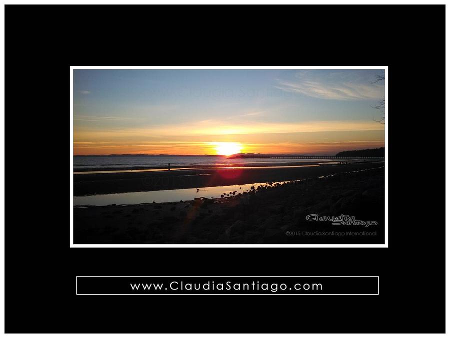 Beach Painting - Claudia Santiago Photography Sunset by Claudia Santiago