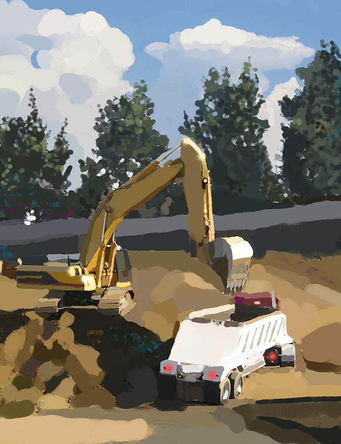 Claw and Loader Painting by Brad Burns