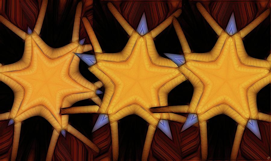 Clawed Stars  Digital Art by Ron Bissett