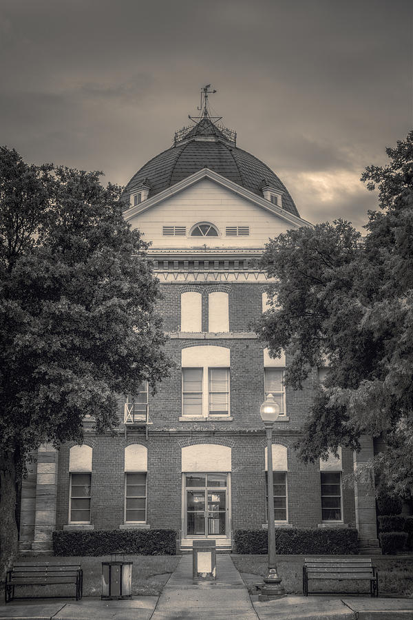 Clay County Courthouse BW Photograph by Joan Carroll