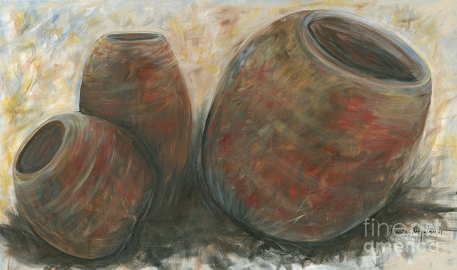 Clay Pots Painting by Nadine Rippelmeyer