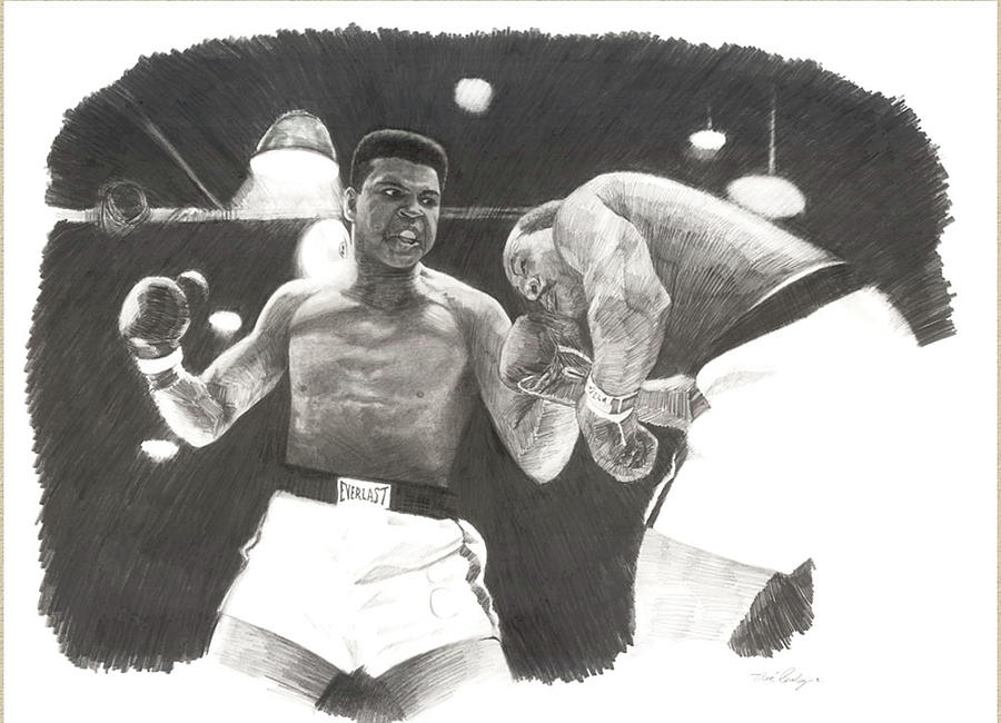 Clay Vs Liston 1 Drawing by Noe Peralez