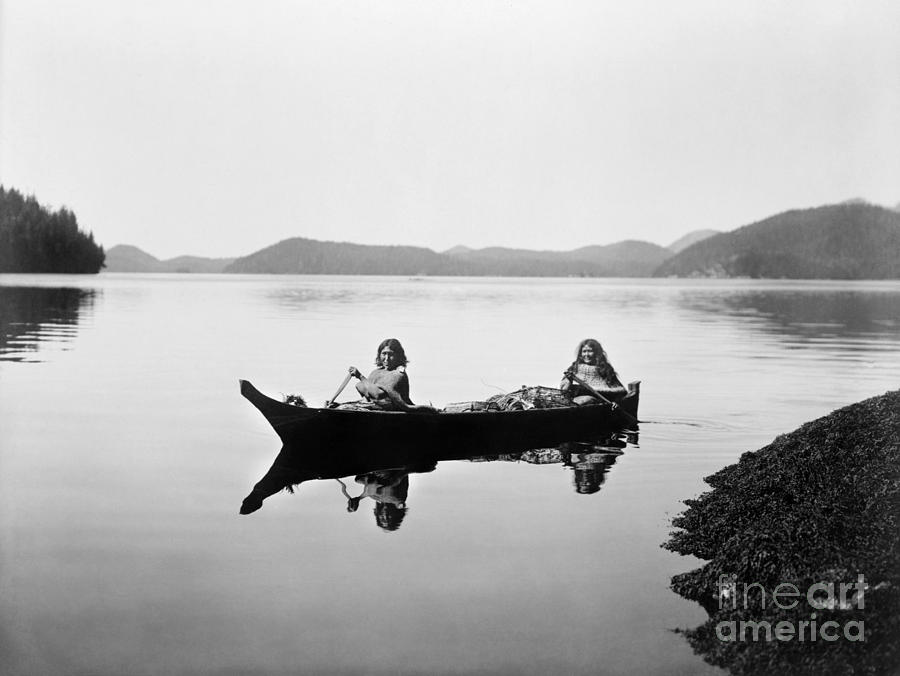CLAYOQUOT CANOE, c1910 Photograph by Granger