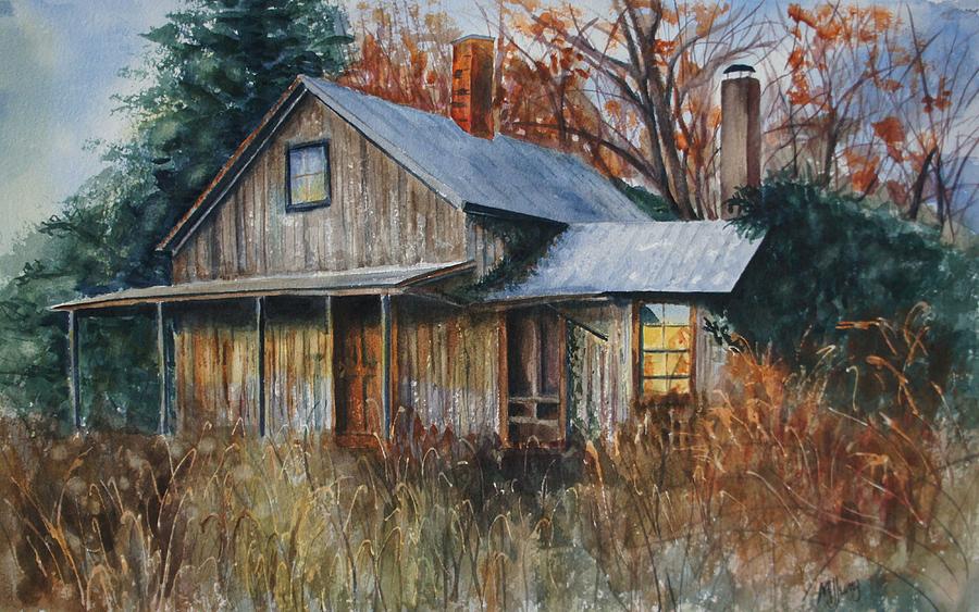 Fall Drawing - Claytons Place by Mary Jo Jung