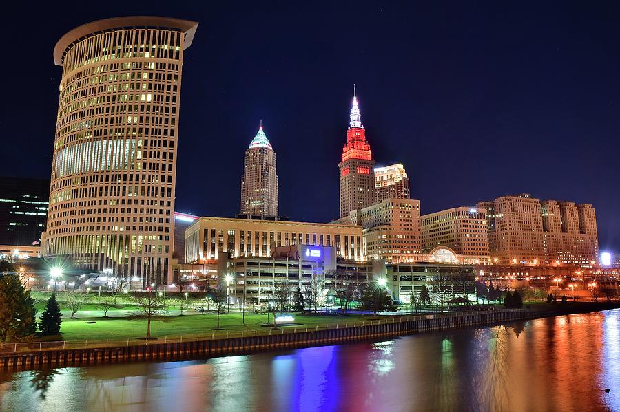 CLE Over the Cuyahoga Photograph by Frozen in Time Fine Art Photography