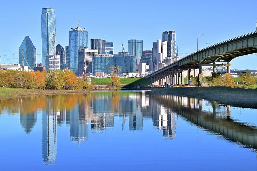 Dallas Photograph - Clear Blue Dallas by Frozen in Time Fine Art Photography