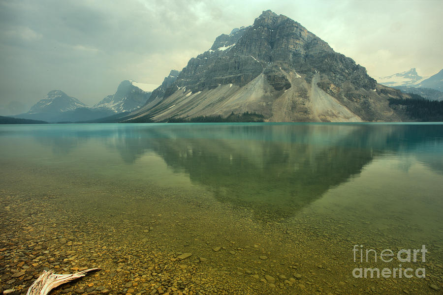 Clear Bow Lake In The Smoke Photograph by Adam Jewell