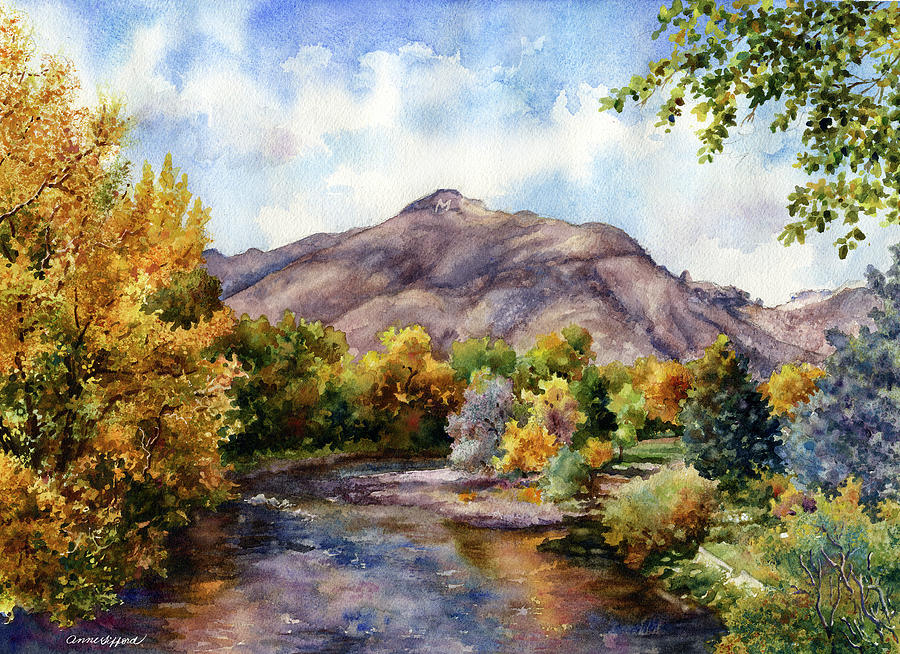 Clear Creek Painting by Anne Gifford