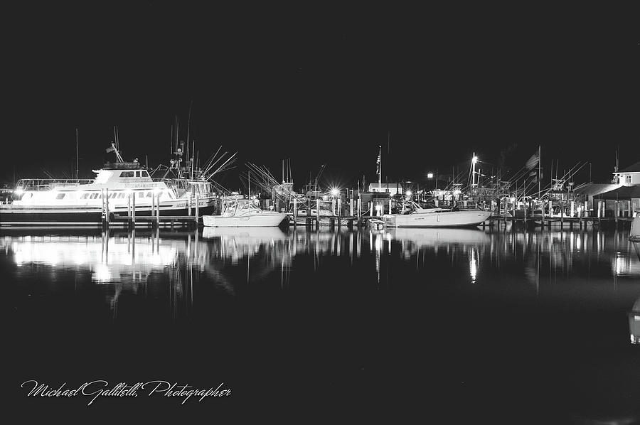 Clear Night at Montauk Harbor Photograph by Michael Gallitelli