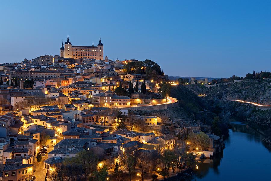 Clear night skies above Toledo Photograph by Stephen Taylor