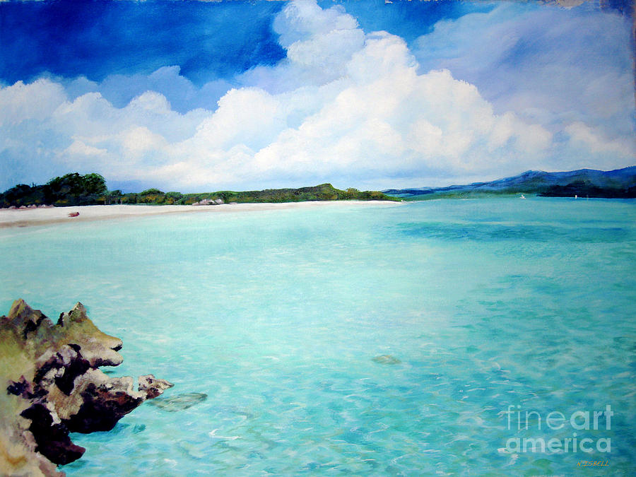 Clear Open Water Painting by Nancy Isbell