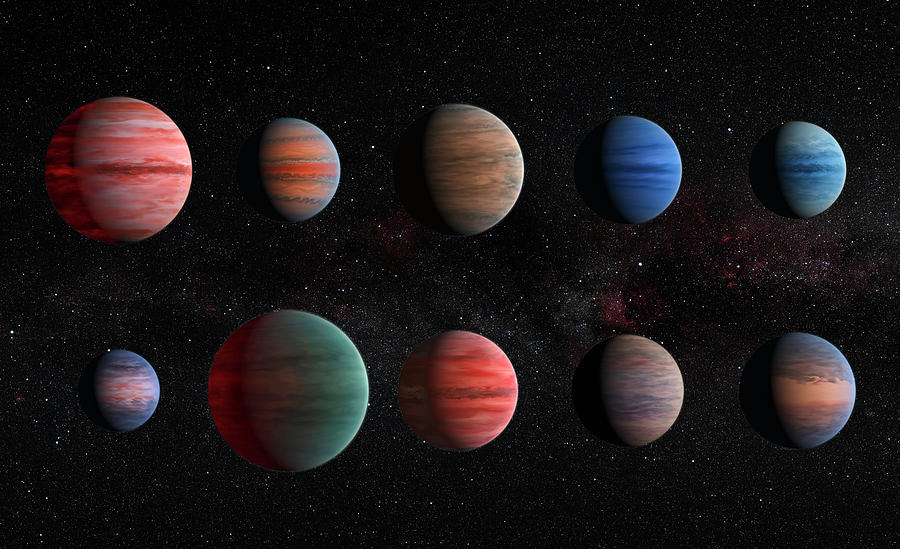 Interstellar Photograph - Clear to cloudy hot Jupiters by Mark Kiver
