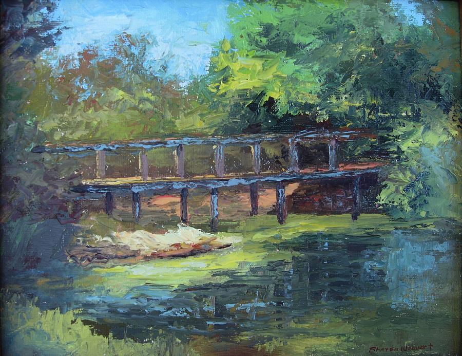 Bridge Painting - Clearfork Bridge by Sharon Weaver