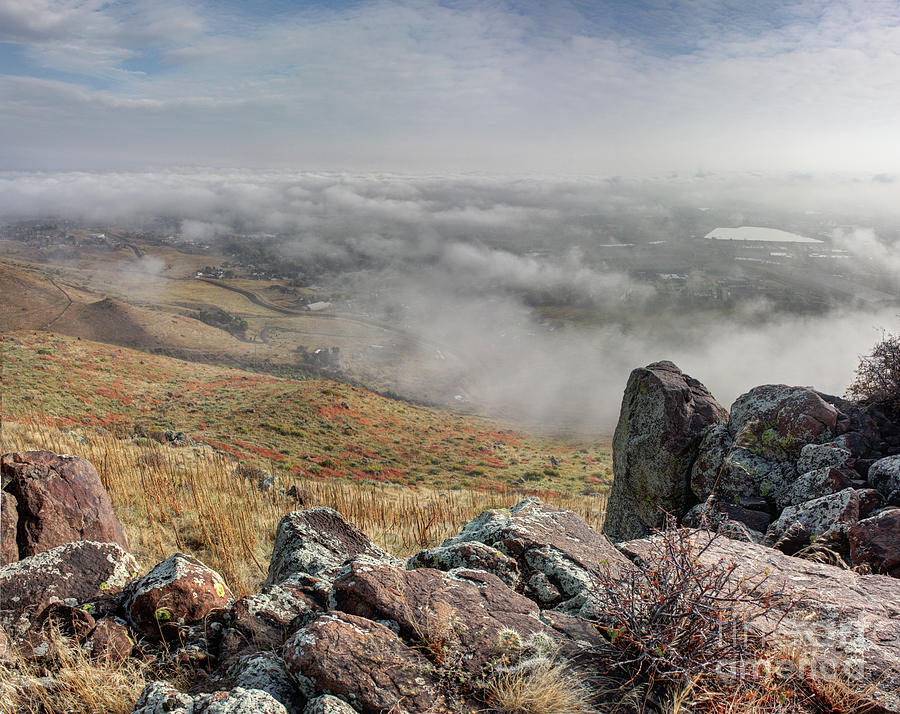 Fall Photograph - Clearing fog by Andrew Terrill