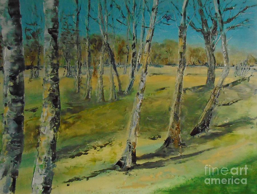 Clearing in the Woods Painting by Angela Cartner
