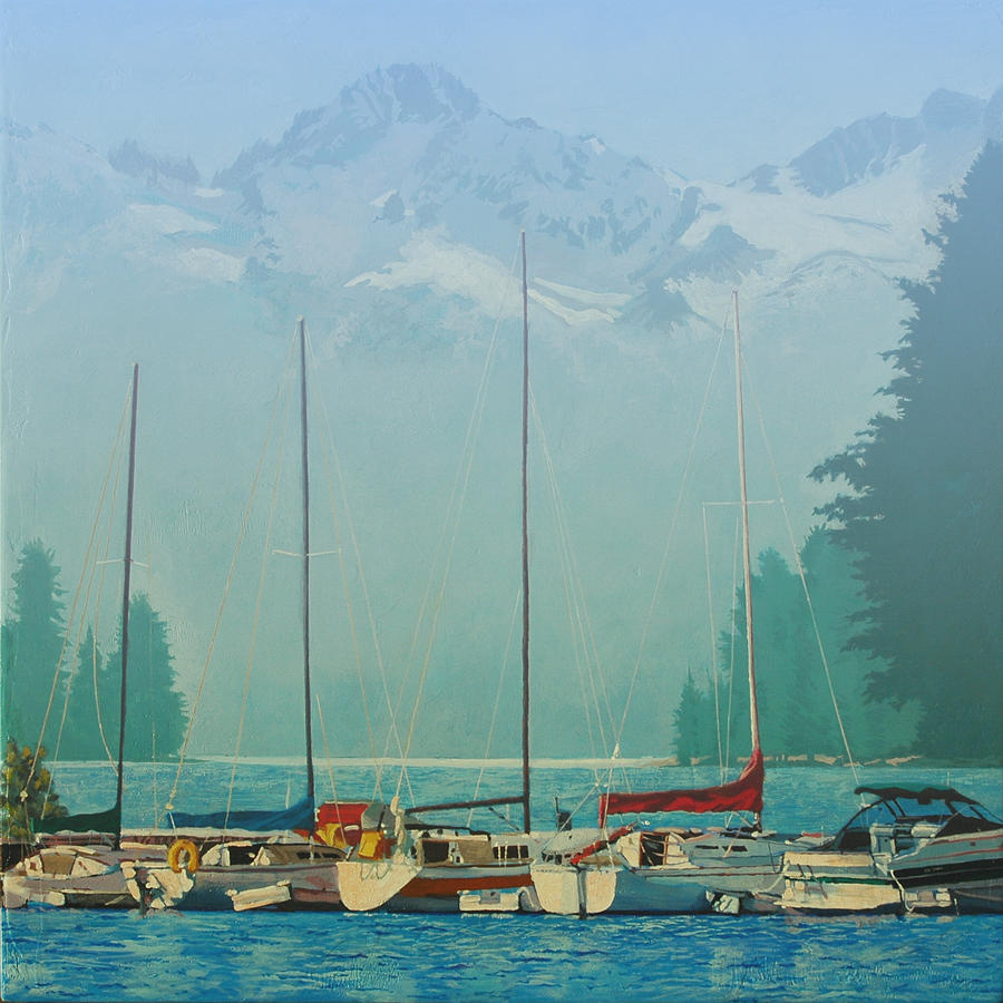 Boat Painting - Clearing Mist by Robert Bissett