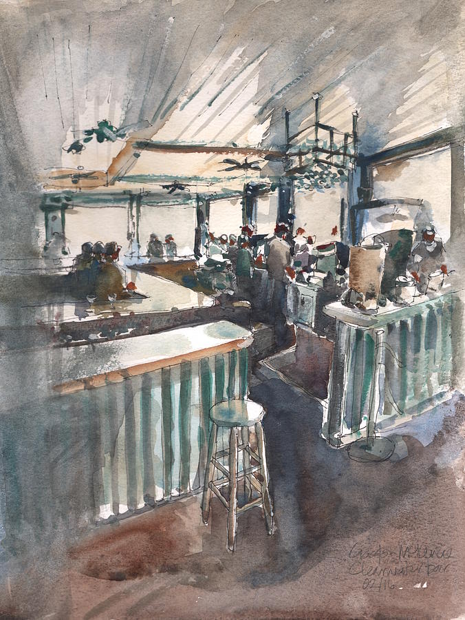Clearwater Bar on the Beach Painting by Gaston McKenzie