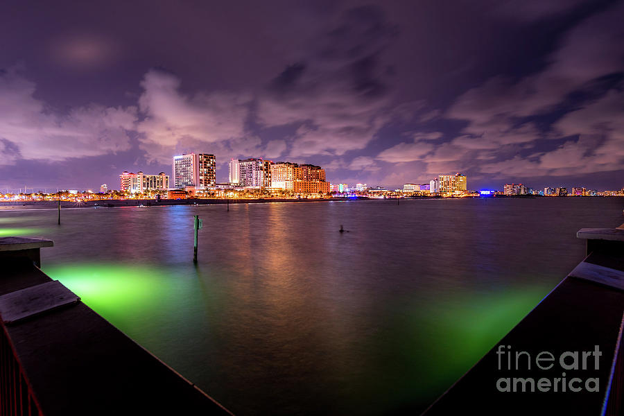 Clearwater Beach Florida At Night Photograph by Matthew Mallett - Pixels