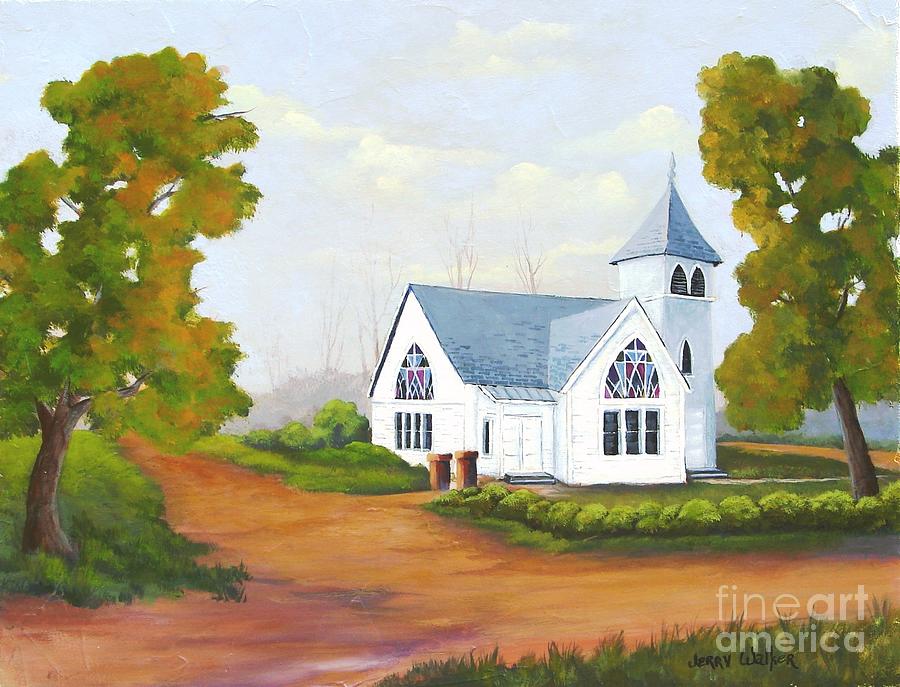 Clearwater First Baptist Church 1929 Painting by Jerry Walker