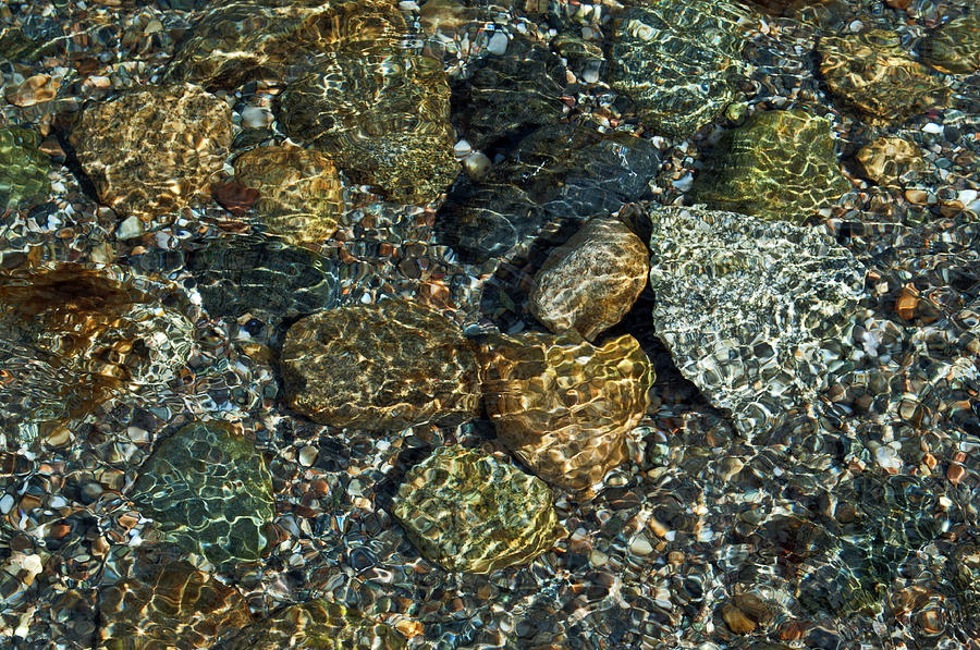 Clearwater River Rock Abstract Photograph by Cathy Mahnke