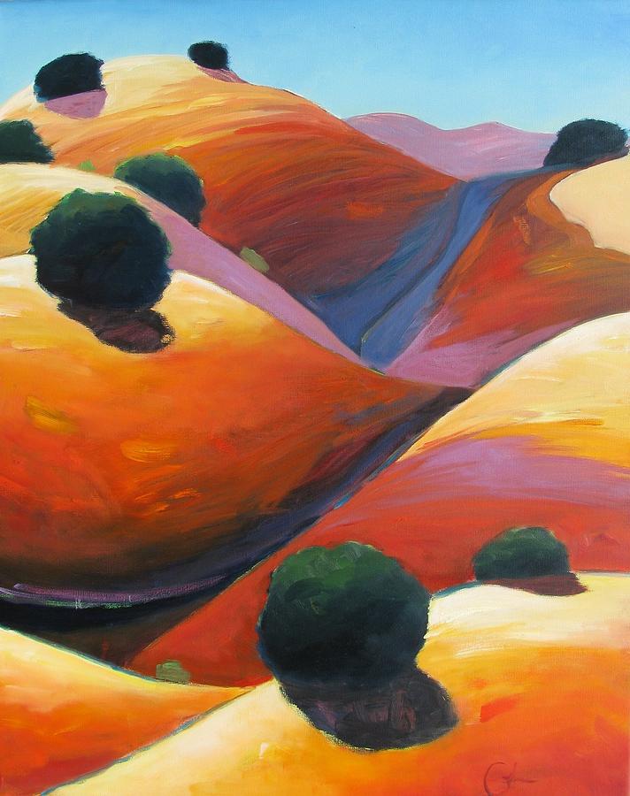 Landscape Painting - Cleaved Hills 2 by Gary Coleman