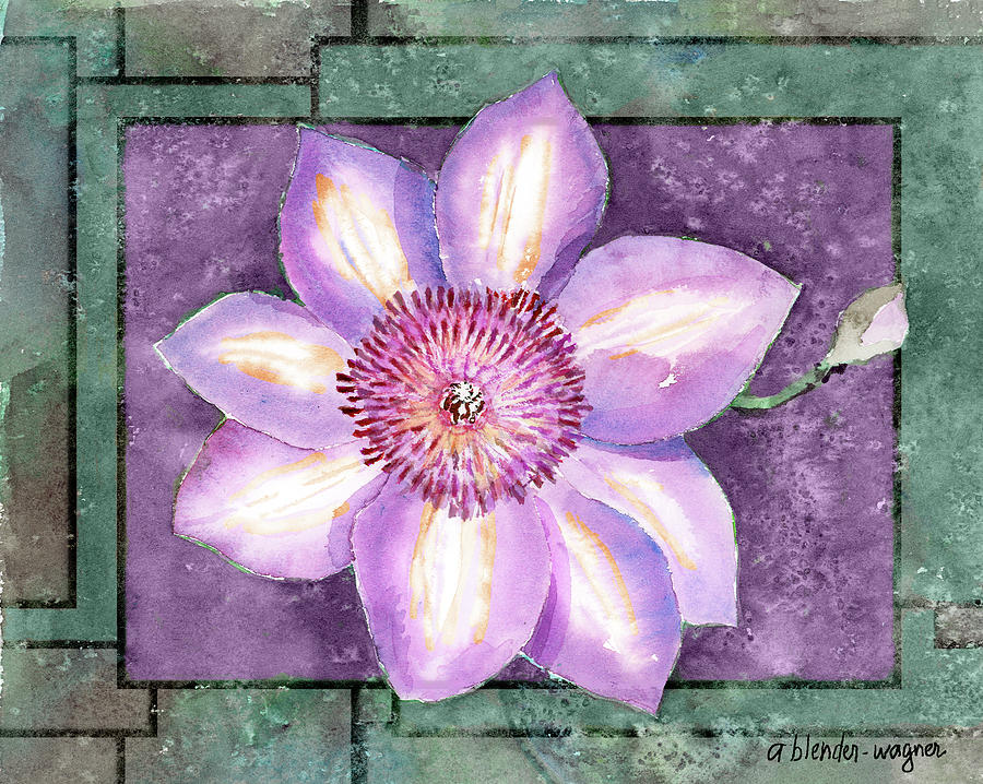 Clematis Painting by Arline Wagner