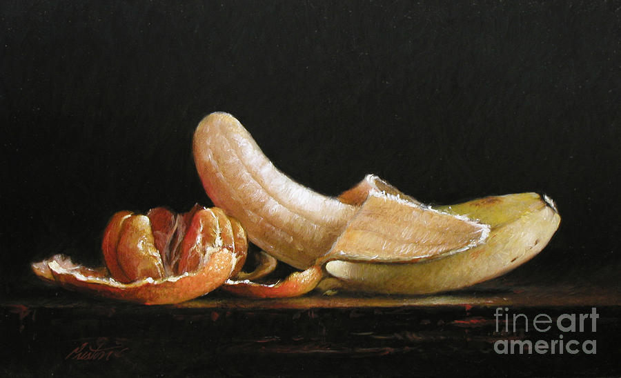 Banana Painting - Clementine And Banana by Lawrence Preston