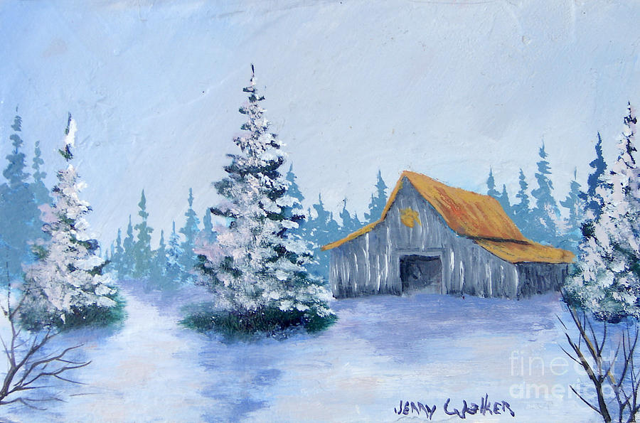 Clemson Winter Painting by Jerry Walker
